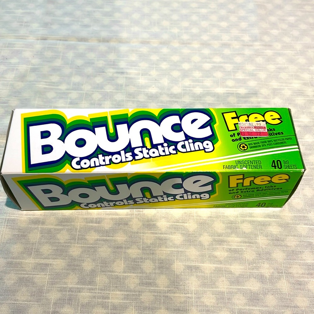 BOUNCE vintage 1987 dryer sheets -unopened